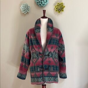 Vintage Eddie Bauer Wool Sweater Coat S